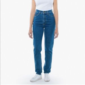 American Apparel High-Waist Jean in Medium Wash